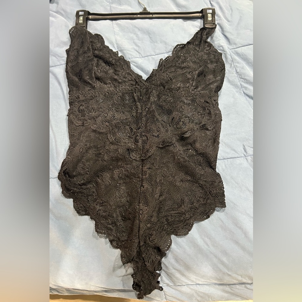 Black lace teddy